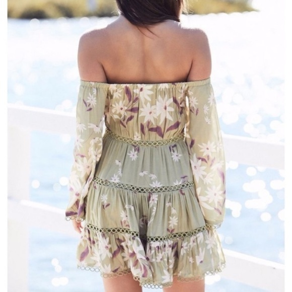 NWT LF Jaase Australian Off Shoulder Boho Dress - Picture 6 of 6